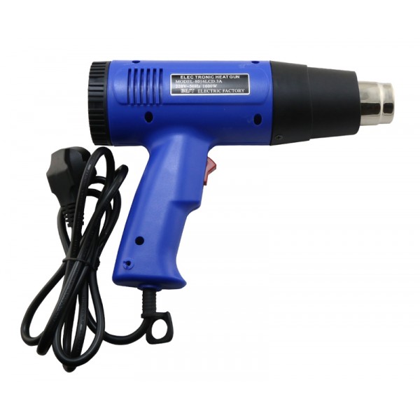 BEST Πιστόλι θερμού αέρα BST-8016D, LCD, 1600W, μπλε - BEST