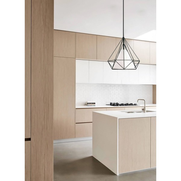 POWERTECH φωτιστικό οροφής HLL-0005, E27, Φ27, μεταλλικό, λευκό-μαύρο - Φωτιστικά Οροφής
