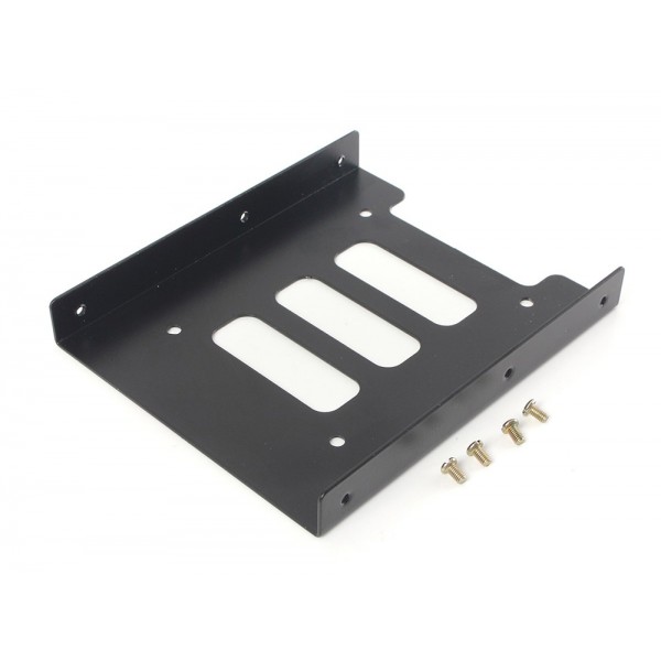 POWERTECH tray 3.5" για 2.5" HDD/SSD BRAT-003, μεταλλικό, μαύρο, 2τμχ - Powertech