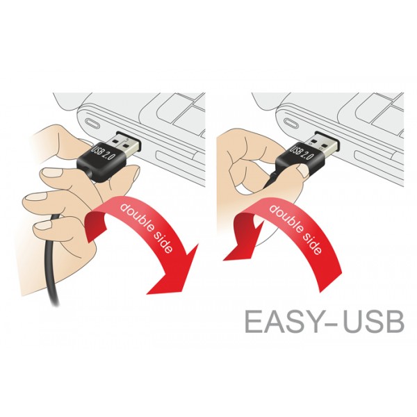 POWERTECH καλώδιο USB σε USB Micro CAB-U137, 90°, Easy USB, 1m, μαύρο - Powertech
