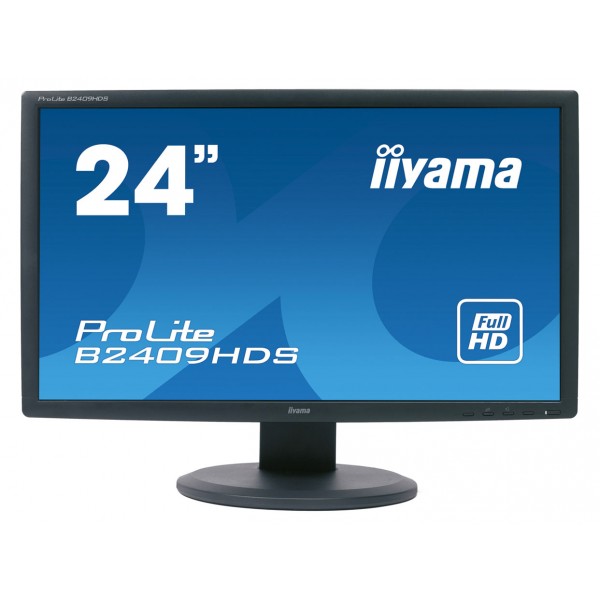 IIYAMA used οθόνη B2409HDS LED, 24" 1920x1080, VGA/HDMI/DVI, Grade B - Used Οθόνες PC