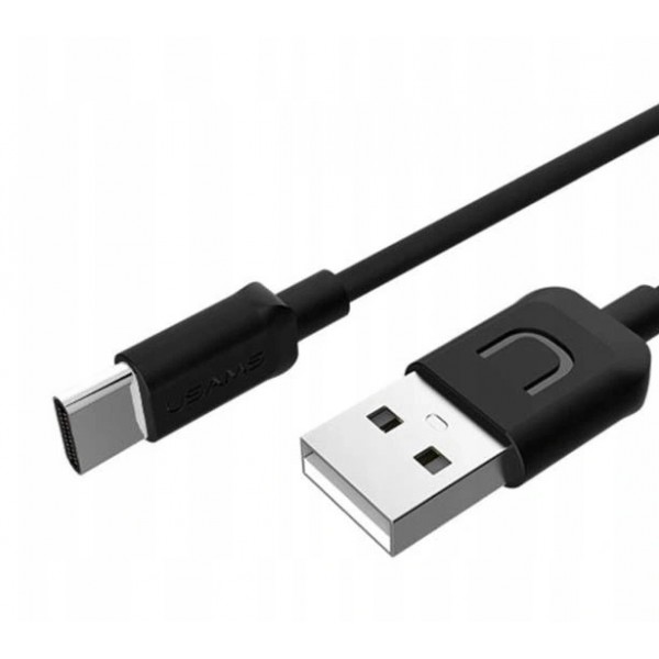 USAMS καλώδιο USB σε USB-C US-SJ099 U-Turn, 2.1A, 1m, μαύρο - USAMS