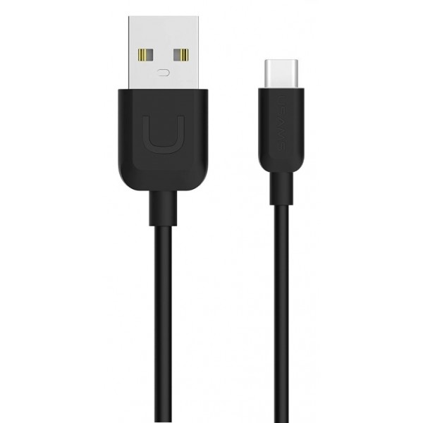 USAMS καλώδιο USB σε USB-C US-SJ099 U-Turn, 2.1A, 1m, μαύρο - USAMS