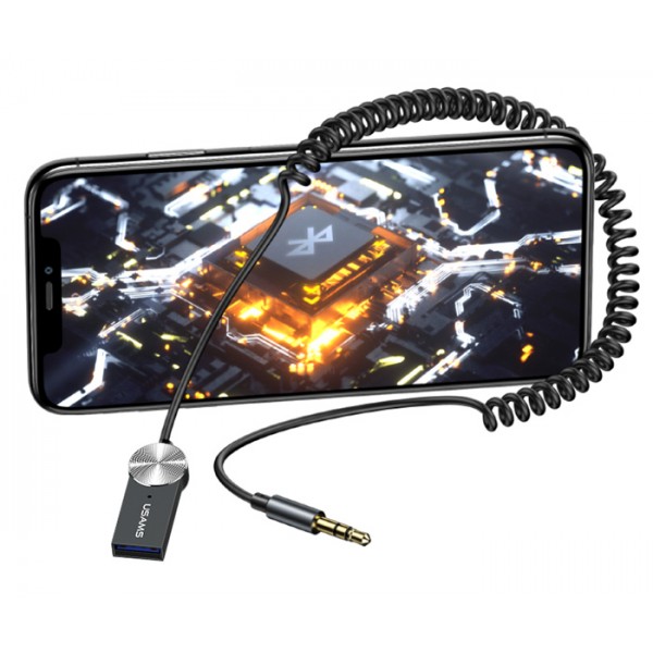 USAMS Bluetooth car audio receiver US-SJ464, μεταλλικό, γκρι