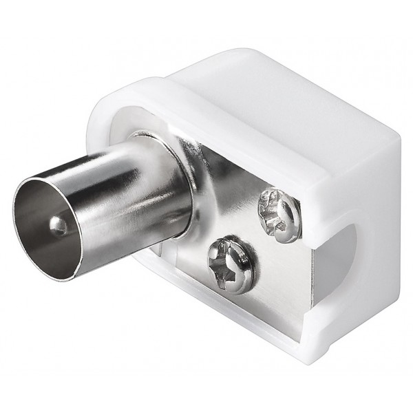 GOOBAY βύσμα coaxial 11502, γωνιακό, αρσενικό, λευκό, 10τμχ - RF (Κεραίας)
