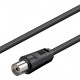 GOOBAY καλώδιο κεραίας αρσενικό σε θηλυκό 11509, <70dB, CCS, 0.5m, μαύρο