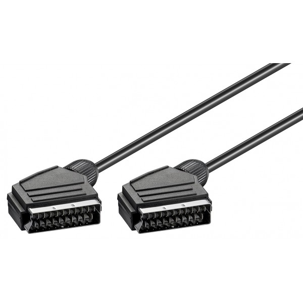 GOOBAY καλώδιο Scart 21pin σε Scart 21pin 11702, 1.5m, μαύρο - GOOBAY
