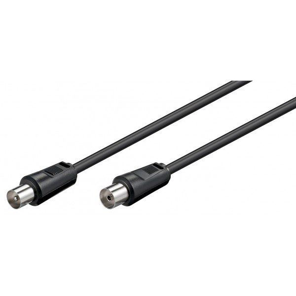 GOOBAY καλώδιο κεραίας αρσενικό σε θηλυκό 11723, <70dB, CCS, 5m, μαύρο - GOOBAY