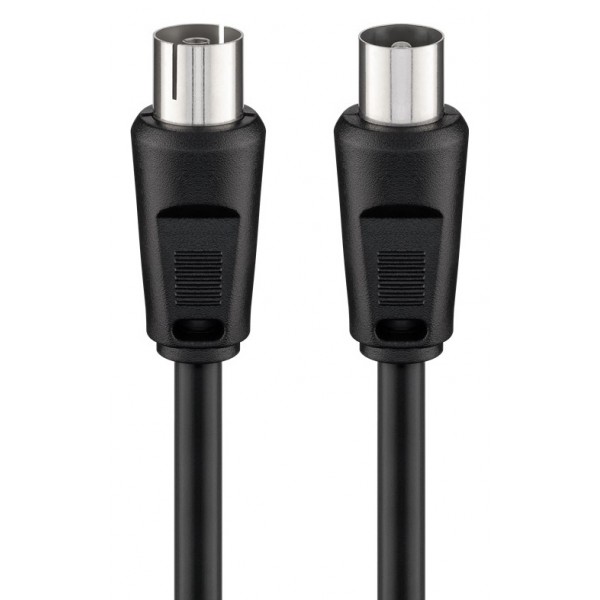GOOBAY καλώδιο κεραίας αρσενικό σε θηλυκό 11723, <70dB, CCS, 5m, μαύρο - GOOBAY