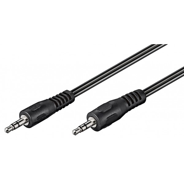 GOOBAY καλώδιο ήχου 3.5mm 50449, 3 pin stereo, 2.5m, μαύρο - GOOBAY