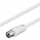 GOOBAY καλώδιο κεραίας αρσενικό σε θηλυκό 50910, <70dB, CCS, 0.5m, λευκό