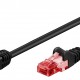 GOOBAY καλώδιο δικτύου 51516, CAT 6 U/UTP, γωνιακό, CCA, 2m, μαύρο