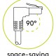 GOOBAY καλώδιο δικτύου 51521, CAT 6 U/UTP, γωνιακό, CCA, 0.5m, λευκό