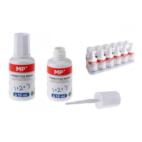 MP διορθωτικό υγρό με πινέλο PA139-S, 10ml, 12τμχ - Αναλώσιμα - Είδη Γραφείου