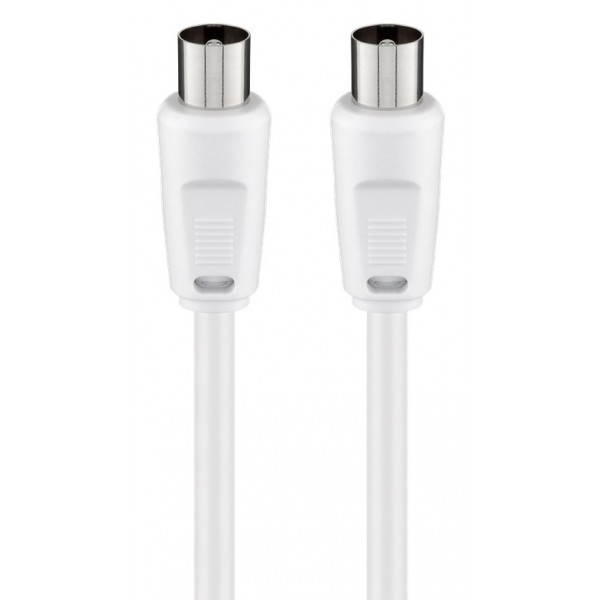 GOOBAY καλώδιο κεραίας αρσενικό 68145, <70dB, CCS, 1.5m, λευκό - RF (Κεραίας)