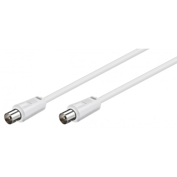 GOOBAY καλώδιο κεραίας αρσενικό 68147, <70dB, CCS, 2.5m, λευκό - RF (Κεραίας)