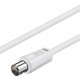 GOOBAY καλώδιο κεραίας αρσενικό 68147, <70dB, CCS, 2.5m, λευκό