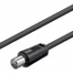 GOOBAY καλώδιο κεραίας αρσενικό 68148, <70dB, CCS, 2.5m, μαύρο