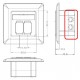 GOOBAY επιτοίχια πρίζα CAT 6a 68572, 2x RJ45, 80x80mm, λευκή