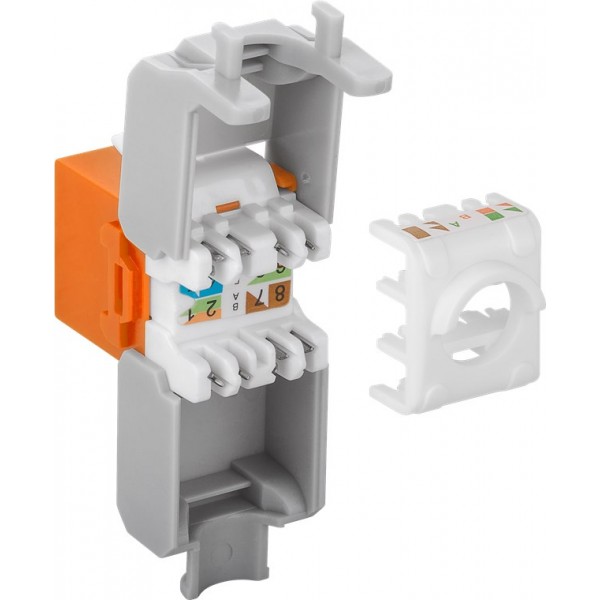 GOOBAY Keystone module RJ45 CAT 6A 90690, UTP, πορτοκαλί - Δικτυακός Εξοπλισμός