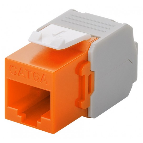 GOOBAY Keystone module RJ45 CAT 6A 90690, UTP, πορτοκαλί - Δικτυακός Εξοπλισμός