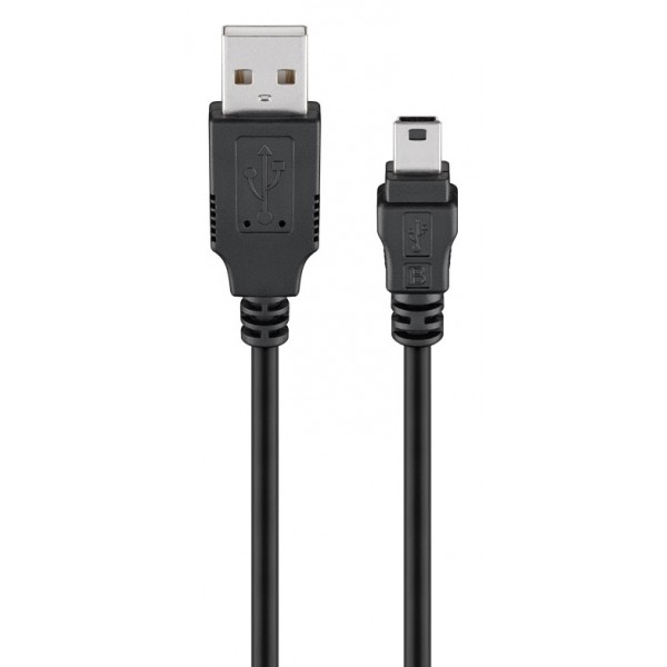 GOOBAY καλώδιο USB 2.0 σε USB Mini 93623, copper, 1.5m, μαύρο - GOOBAY