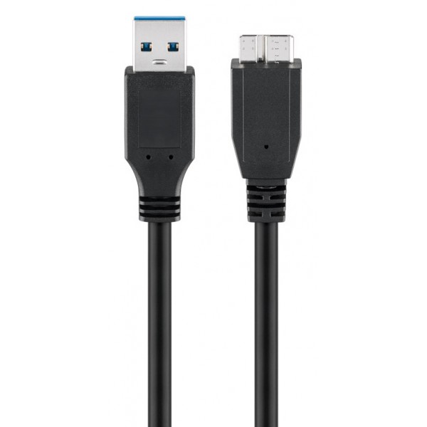 GOOBAY καλώδιο USB 3.0 σε USB 3.0 micro Τype B 95026, 1.8m, μαύρο - GOOBAY