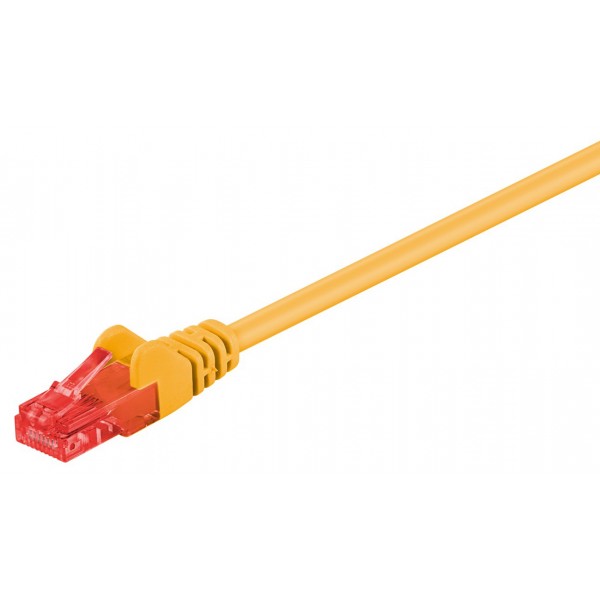 GOOBAY καλώδιο δικτύου 95249, CAT 6 U/UTP, CCA, PVC, 0.25m, κίτρινο - GOOBAY