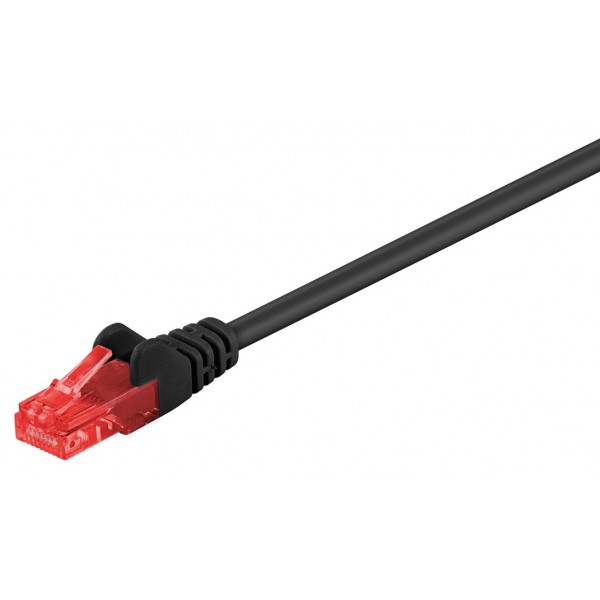 GOOBAY καλώδιο δικτύου 95255, CAT 6 U/UTP, CCA, 0.25m, μαύρο - GOOBAY