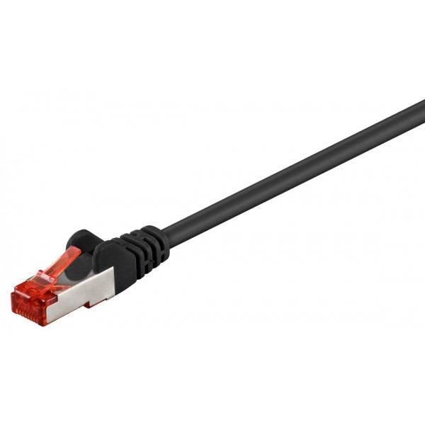 GOOBAY καλώδιο δικτύου 95468, CAT 6 S/FTP (PiMF), CCA, 0.5m, μαύρο - GOOBAY