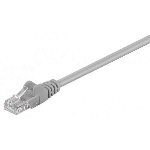 GOOBAY καλώδιο δικτύου 95557, CAT 5e U/UTP, CCA, PVC, 1.5m, γκρι - GOOBAY