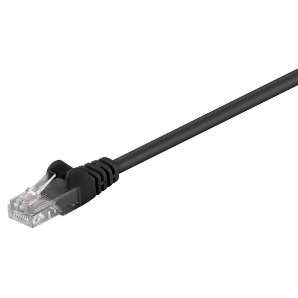 GOOBAY καλώδιο δικτύου 95562, CAT 5e U/UTP, CCA, PVC, 1.5m, μαύρο - GOOBAY