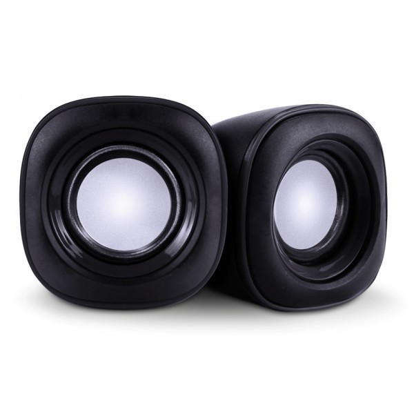 POWERTECH ηχεία Essential sound PT-844, 2x 3W, 3.5mm, μαύρα - Ηχεία για PC