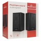 POWERTECH ηχεία Premium sound PT-845 από ξύλο, 2x 3W, 3.5mm, μαύρα