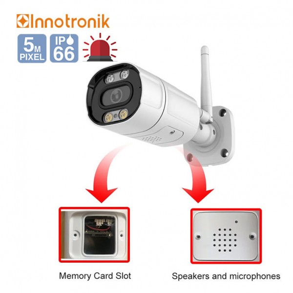 INNOTRONIK security camera τύπου Bullet ICS-B30, 5MP, WiFi, IP66 - Smart Κάμερες