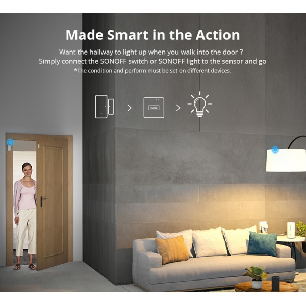 SONOFF alarm sensor πόρτας & παραθύρου DW2-RF, RF 433MHz