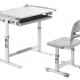 BRATECK σετ παιδικό γραφείο και καρέκλα B301, ρυθμιζόμενο, γκρι