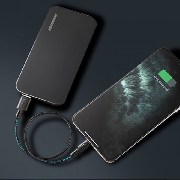 ROCKROSE καλώδιο USB σε Micro USB Beta AM Mini, 2.4A, 30cm, μαύρο