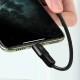 ROCKROSE καλώδιο USB σε Micro USB Beta AM Mini, 2.4A, 30cm, μαύρο