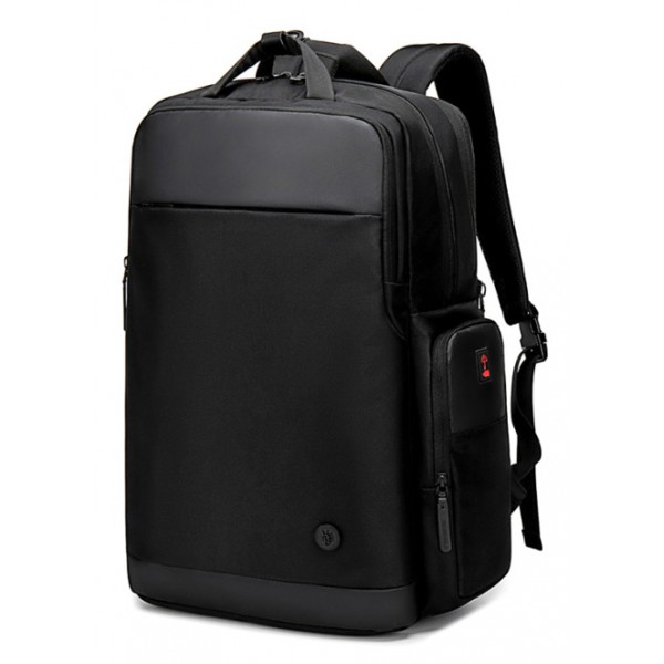 GOLDEN WOLF τσάντα πλάτης GB00397-BK με θήκη laptop 15.6", USB, μαύρη - Σπίτι & Gadgets