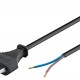 GOOBAY καλώδιο τροφοδοσίας Euro male 2x0.75 mm² 50085, 1.5m, μαύρο
