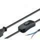 GOOBAY καλώδιο τροφοδοσίας 51350, 2x0.75mm², με διακόπτη, 1.5m, μαύρο