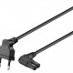 GOOBAY καλώδιο τροφοδοσίας Euro 97346, γωνιακό, 2x0.75 mm², 1m, μαύρο