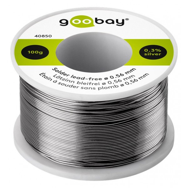 GOOBAY σύρμα συγκόλλησης 40850 Φ0.56mm, χωρίς μόλυβδο, 100γρ, 1τμχ - Service & Εργαλεία