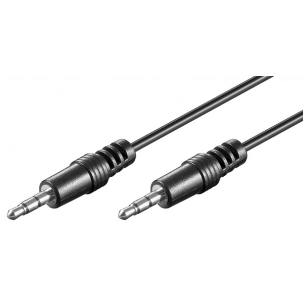 GOOBAY καλώδιο ήχου 3.5mm 51660, 3 pin stereo, copper, 5m, μαύρο - GOOBAY