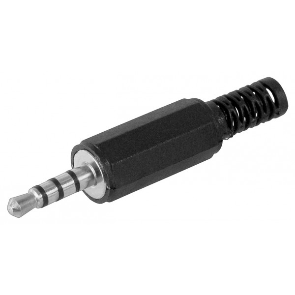 GOOBAY βύσμα 3.5mm 11578, 4 contacts, πλαστικό, μαύρο, 10τμχ - GOOBAY