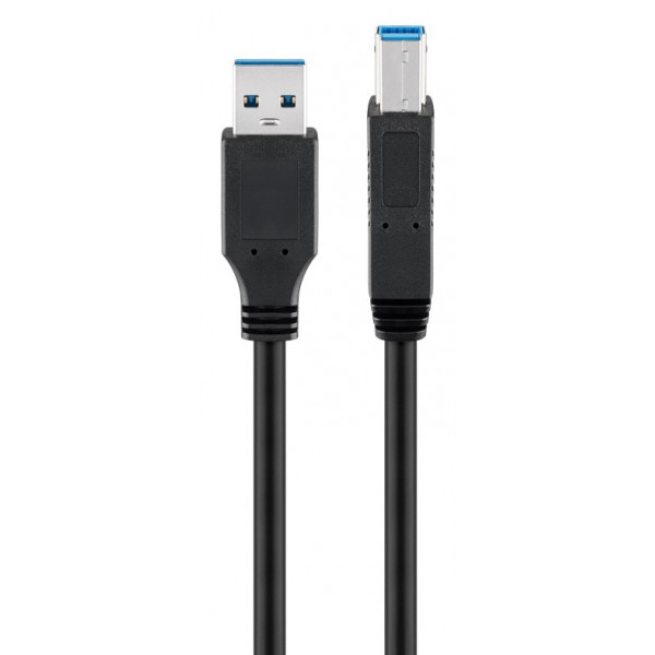 GOOBAY καλώδιο USB 3.0 SuperSpeed σε USB Type B 93654, 3m, μαύρο - GOOBAY