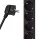 POWERTECH πολύπριζο PT-877, 5x schuko, 16A, 3m, μαύρο