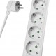 POWERTECH πολύπριζο PT-876, 5x schuko, 16A, 3m, λευκό