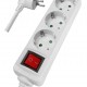 POWERTECH πολύπριζο PT-873, 3x schuko, 16A, 1.5m, λευκό